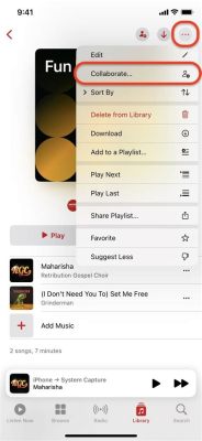 how to make a collaborative playlist on apple music on iphone