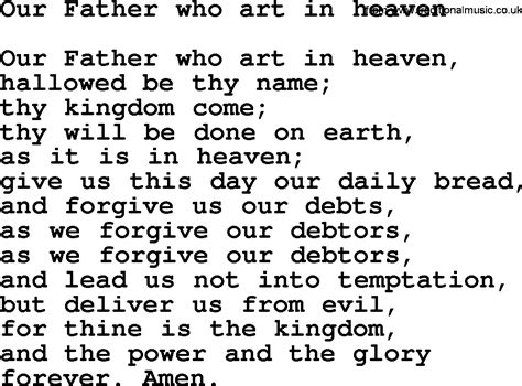 Our Father Who Art in Heaven Lyrics: A Melodic Journey Through Faith and Interpretation