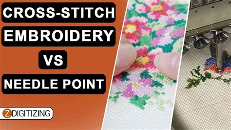 what is the difference between needlepoint and embroidery